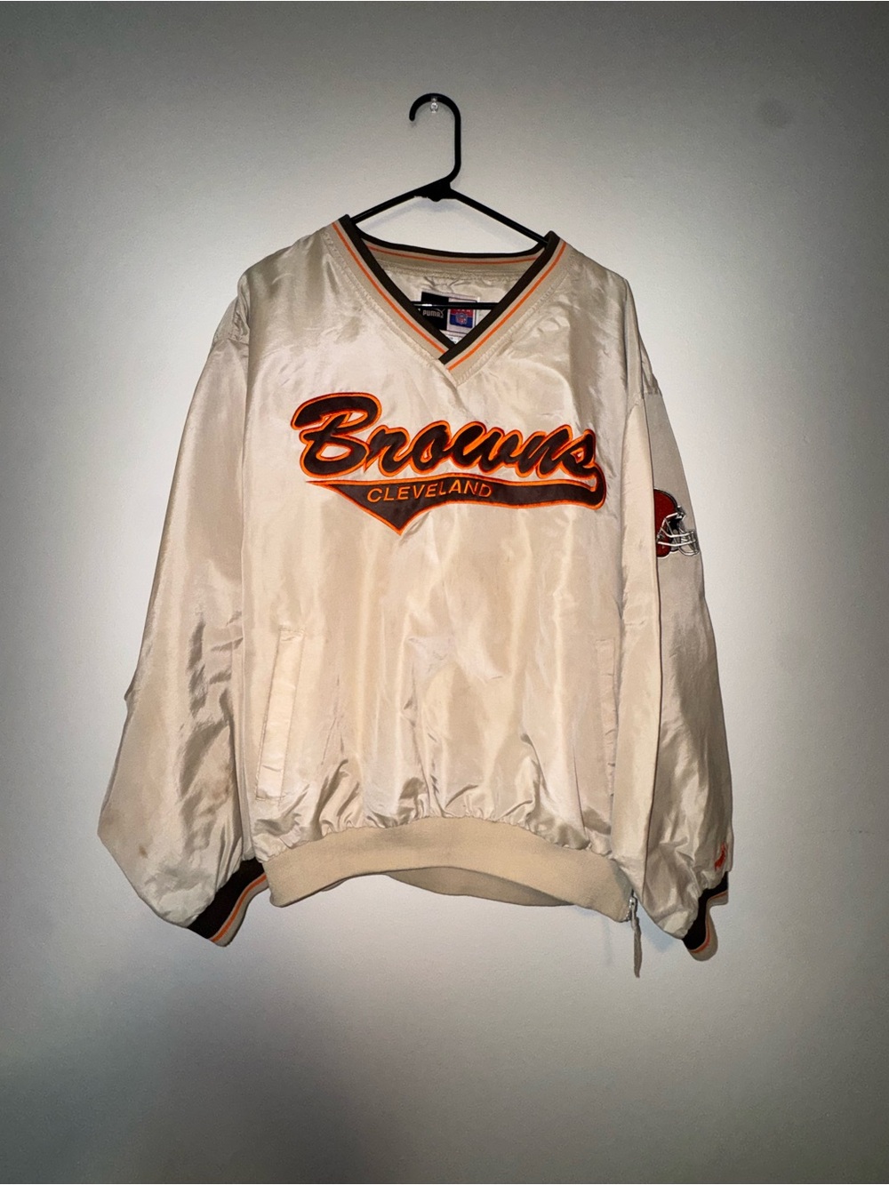 Cleveland Browns Windbreaker - tan, embroidered